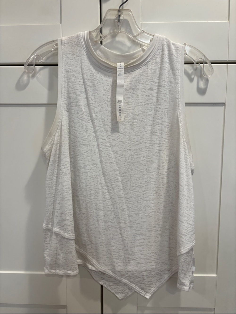 lululemon athletica White Layered Handkerchief Hem Tank